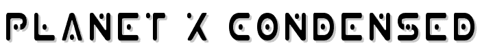 Planet X Condensed font